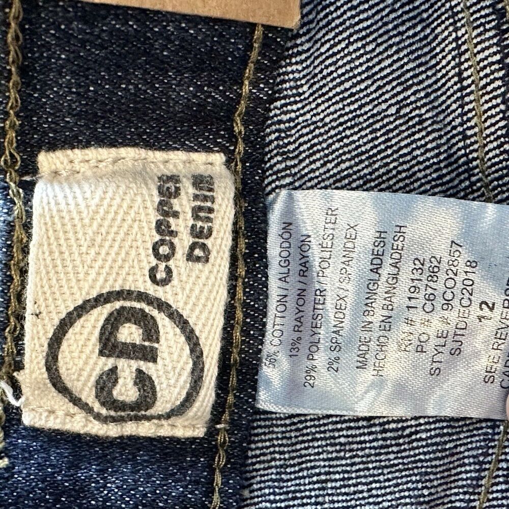 Copper Denim Blue Straight Leg Girls Size 12 NWT. Dark Wash Style 9CO2857 - Picture 12 of 16